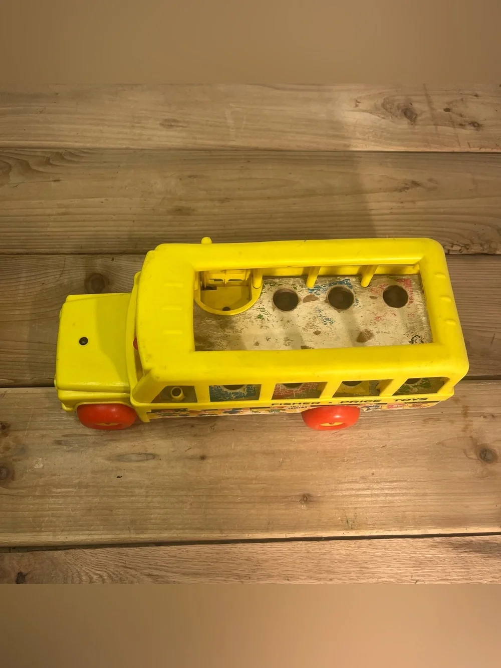 1965 Fisher Price Little People School Bus | Vintage School Bus-No People 192.
